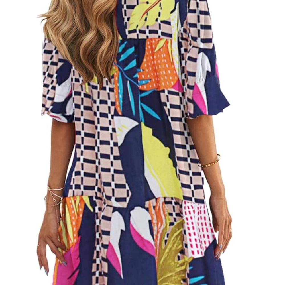 Colorful Patterned Dress - Picture 3 of 8